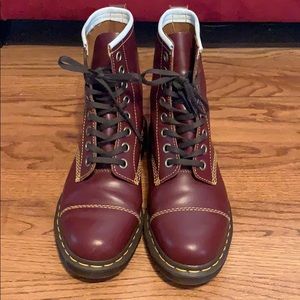 Maroon Leather Air Cushion Capper Dr. Martens
